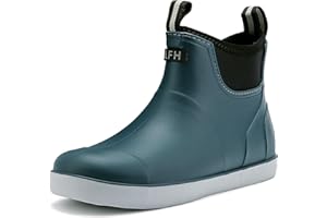 Jesindr Stivali Gomma Uomo Da Pioggia, Stivali Da Pesca, Antiscivolo Leggere Comode Shorty Boots, Impermeabile Nero Scarpe Da Giardino