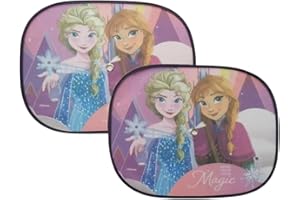 CARTOON Tendine parasole laterali per bambini Frozen Disney coppia di tendine per auto 44 x 35 cm protezione raggi UV