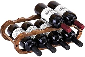 GENERIC Wine Rack and Water Bottle Organizer 2 in 1 for Cabinet and Countertop (Acacia 2 Tier)