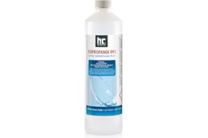 HÖFER CHEMIE Isopropanol 99,9% 1 x 1 L - Alcool Isopropylique pour le Nettoyage et le Dégraissage - Solvant Puissant - Multiusage