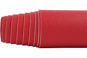 Surriba Simili Cuir Autocollant Carmin 40 * 300cm, Ruban Cuir Autocollant Patch de Réparation Cuir Adhésif Bricolage