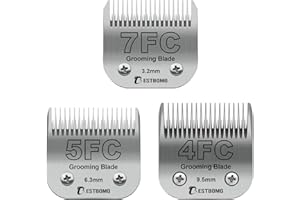 BESTBOMG Dog Grooming Replacement Blade Compatible with Andis/Wahl/Oster Dog Clippers (7FC+5FC+4FC)