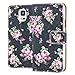 Produktbild Saxonia Tasche Samsung Galaxy S5 / S5 Neo Hülle Flip Case Schutzhülle Handytasche mit Kartenfach Motiv Schwarz große Blumen