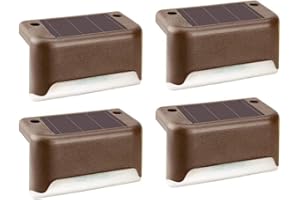 FRESHWATER 4 unids LED solar cubierta luces IP55 impermeable al aire libre jardín camino patio escaleras pasos valla lámparas