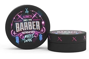 Barber Marmara Matte Hair Wax Light Hold with Keratin for Men 150ml | Water-Based Styling Wax with a Natural Matte Finish. Volumising and Texturising Formula with Frizz Control.