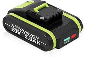 TenHutt WA3551 Batterie Remplacement pour Worx 20V Batterie 3.0Ah WA3551.1 WA3553 WA3553.2 WA3641 Li-ION Batterie