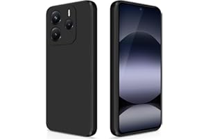 GiiYoon Funda para Xiaomi Redmi Note 14 5G, Case de Silicona Suave de TPU Carcasa Protector de Goma Fexible Prueba Liviano y a Delgado de Golpes Antirrayas para Teléfono (Negro)