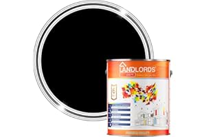 LANDLORDS PAINT Landlords Anti Damp, Anti Mould and Condensation - Black Matt Finish - 1 Litre - Prevent & Control Damp On Internal Walls & Ceilings - Easy To Apply
