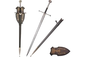HIMMEL STORE NASL Scripture Version, Mittelalterliche Edelstahlklinge Schwert, Elendil Replik Schwert, für Sammlung und Rollenspiel verwendet