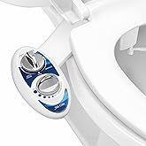Luxe Bidet Neo 185 &ndash; self-cleaning double head &ndash; fresh, non-electric water, mechanical bidet toilet head (blue and white