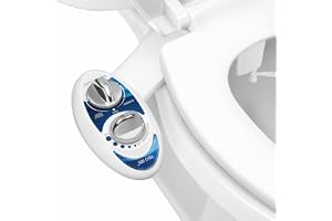 LUXE Bidet Neo 185 (Elite) icke-elektrisk bidé toalettfäste med självrengörande dubbelt munstycke och enkel vattentrycksjuste