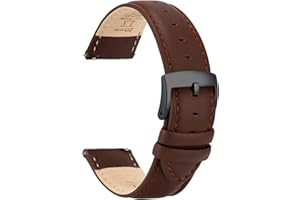 OTTOODY Leather Watch Straps Quick Release, Elegant & Soft Top Grain Genuine Leather Watch Strap for Men Women, 22mm 21mm 20mm 18mm 16mm Replacement Bands for Watch & Smartwatch