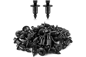 AEKZOX 50 Pezzi Rivetti in Plastica 6mm Clip di Fissaggio Universali per Carrozzeria, Pannelli, Auto, Moto, Carenature