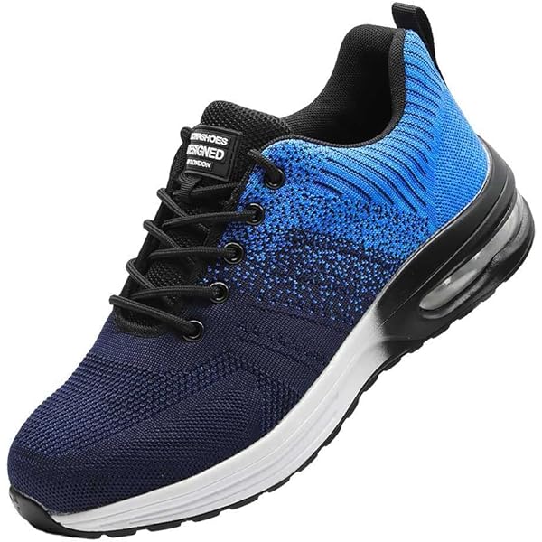 Nasogetch Veiligheidsschoenen Heren Veiligheidslaarzen Dames Waterafstotend Werkschoenen Lichtgewicht Comfort met Stalen Neus 9193 Zwart 42 EU