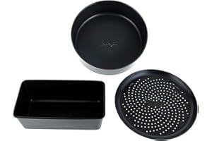 ‎NINJA Ninja Nieprzywierająca forma na bochenek, forma do ciasta i chrupiąca taca do pieczenia zestaw [4380J300EUUK] kompatybilny z kuchenkami Ninja