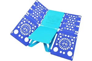 BoxLegend Verstelltbar Pollover Hosen Hemden Kinder- und Erwachsen-Faltbrett Falthilfe für Kleidung T Shirt Falten Zusammenlegen Wäschefalter Wäschefaltbrett Hemdenfalter Blau Schoen