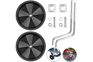 UMAIL Kids Bike Stabilisers Universal Bicycle Training Wheels for Childs Bike, Stabilizers Support Wheels for 12 14 16 18 20 Inch Bikes (Black)