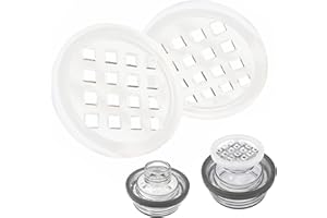 TEYOUYI 2Pcs Ice Strainer Blocker for YETI Rambler Bottle Chug Cap-Prevent Penetrating Cubed or Crushed Ice during a Drink-Fit Yeti Yonder 34oz,Fits 18, 26, 36OZ Bottles