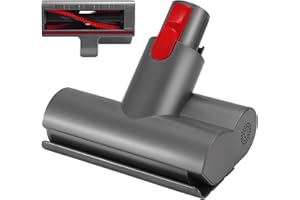 AiLomey Mini Cepillo Turbo para Dyson V7, V8, V10, V11, V15, Cepillo Motorizado Antiácaros, Cabezal de Repuesto para Colchones y Tapicerías