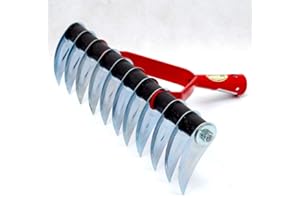 POKM TOOLSMARKET GMBH Handvertikutierer 35cm Schneidrechen Vertikutierer Rasenlüfter Harke Rechen K_92