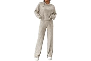 SotRong Ribbed Lounge Wear Co Ord Sets for Women - Uk 2 Pieces Tracksuit Full Set Ladies Pjs Loungewear Sleepwear Homewear