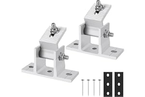 CLIUNT Solarmodul Halterung, 2 Stück Solarpanel Halterung, PV Modul Halterung, Befestigung Solarmodul, 10°- 60° Verstellbare für Solarpanel Dachmontage