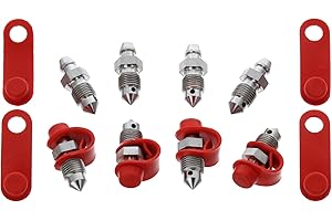 BIGG RED M10 X 1 29.9mm Stainless Steel Brake Bleed Screws Nipples (8) + covers
