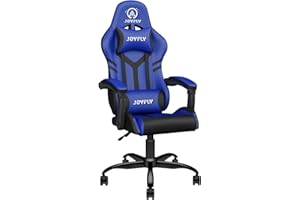 JOYFLY Gaming Chair, Gaming Chair for Adults, Gamer Chair for Ergonomic High Back PC Computer Chair with Lumbar Support, Headrest, for Boys Adults Teens(Black-Blue)