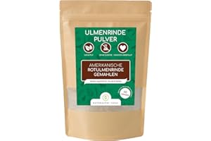Wolfsbacher Natur - Polvo de Corteza de Olmo para Perros y Gatos [60g] - Corteza de Olmo Americano, apoya el estómago y los intestinos de Forma Natural