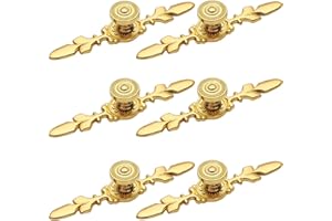 Csirnto Schrank Knöpfe Schrankgriffe Gold 6 Stück Golden Schrankknöpfe Griffe Möbel Gold Türgriffe Gold Schubladenknöpfe Vintage Style Pull Griff Kabinett Schubladen Knopf mit Schrauben