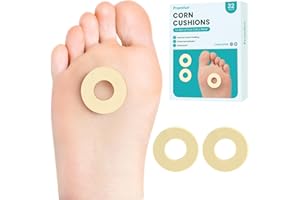 Promifun Protectores Plantares - Alivio de la Presión y Rozaduras para Callos y Ampollas - 32 Parches de Espuma Redondos - Comodidad que Acompaña tu Día - Beige