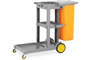 ulsonix UNICLEAN 13 Reinigungswagen Müllsack Deckel 4 Rollen Profi Gerät Wagen Reinigung Haushalt