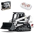 FULHOLPE Technology Loader Building Blocks Kit, 2.4G/APP Control Skid Steer Loader with Motor, 1366 Pieces Truck Vehicle Building Set Compatible with Major Brands