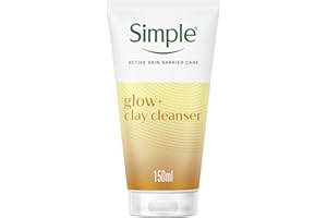 Simple Protect 'N' Glow Express Glow Clay Polish Cleanser leaves skin naturally glowing for expert facial skin care 150 ml