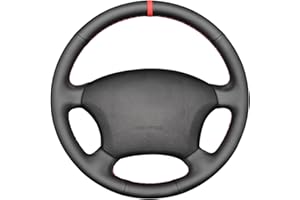 MEWANT Funda de cuero para volante para Toyota Land Cruiser Prado 120 2004-2009 Land Cruiser 1995-2007 Tacoma 2005-2011 / 4Runner 2003-2009 / Hilux 2009-2011