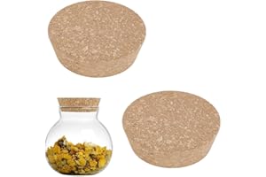 AHANDMAKER 2 coperchi grandi in sughero per barattoli da 8,3 a 9,9 cm, tappi conici di ricambio per bottiglia di vino, vetro, birra, barattoli e ceramiche