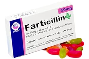 ATCOTAB Farticillin Fart Joke Farting Prank Pill Box Sweets Candy Tablets Funny Gifts for Mum Dad Boyfriend, Husband, Get Well Soon Jelly Beans for all Celebrations
