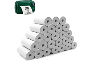 ACOMTUO 25 Rollen Thermopapier für die Kinderkamera,Thermodrucker Papier Weiß,Thermopapier Kinderkamera für Kinder Sofortbildkameras Mobiler Mini Fotodrucker(57mm x 25mm)