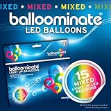 Globos BALLOOMINATE en colores surtidos con luz LED. Ideales para decorar Fiestas y Celebraciones.