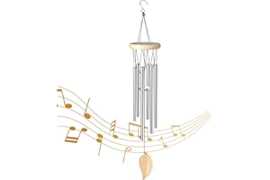 BUTYEAK 70 cm Gancio Campanelli a Vento in Metallo, Tubi in Alluminio Campane a Vento, Scacciapensieri da Esterno, Campanelli Eolici per Decorazioni Giardino, Campane a Vento, per Balcone, Giardino