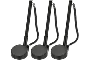 ‎PATIKIL PATIKIL 3Pcs Sicherer Stift mit Klebebandkette & Sicherem Stifthalter, Empfangstresenstifte Schreibtischstift Schwarze Tinte Nachfüllungen für Büro Zuhause Büromaterial, R&e Basis, Schwarz