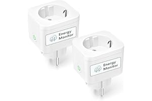 Meross Smart Steckdose mit Verbrauchsmessung, 16A Bluetooth WLAN mit Sprach- und Fernsteuerung, Zeitschaltuhr, Stromzähler für Balkonkraftwerk, funktioniert mit Alexa, Google Home, 2 Stück