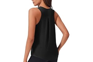 PINSPARK Damen Sport Tank Top Yoga Fitness Sporttop Ärmelloses Racerback Atmungsaktiv Sportshirt Mesh Zurück Gym Oberteile Sommer Running Tops Rundhals Tanktops