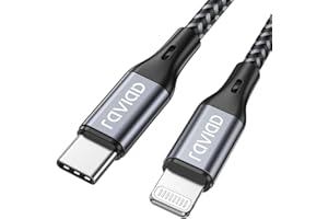 RAVIAD Cable USB C a iPhone 1M [MFi Certificado] Cable Cargador iPhone Carga Rápida Power Delivery Cable Tipo C a iPhone para iPhone 13 Pro Max/13 Mini/12 Pro/11/SE 2020/XR/XS/X/8/8 Plus - Gris