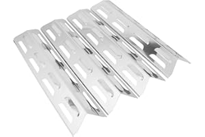WELL GRILL 41CM x 10CM Heat Plates BBQ Flame Diffuser for Outback, Ultar, Kenmore, Master Forge, Spectrum 2/3 Burner, Blooma, CosmoGrill and Other Most Grills, Stainless Steel, 4-Pack
