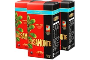 Qumir - Pack de Yerba Mate Rosamonte Especial 1Kg - 3 Unidades - Total 3 Kg de Yerba Mate - Una de las Yerbas Mas Tradicionales de Argentina - Elaborada con Palo