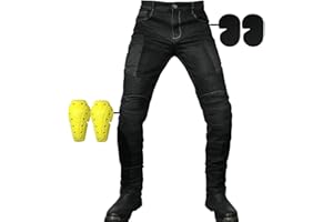 SHUOJIA Pantalons De Moto pour Hommes Et Femmes, Jeans De Motard De Moto Protection Renforcée Pantalons De Moto Pantalons en Denim Pantalons De Course