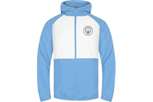 Manchester City FC Official Football Gift Mens Shower Jacket Windbreaker