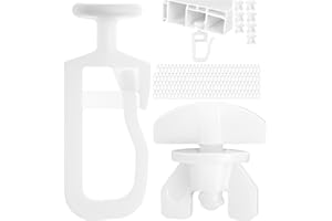 ‎YOUR DAY MATE Gardinengleiter für Innenlaufschienen, 128 Stück, mit Ø 7 mm Flachkopf, Set mit 8 Gardinen Feststeller, in Weiß, Faltengleiter für Vorhangschiene, Gardinenschiene, Vorhang Rollgleiter, Gardine Gleiter