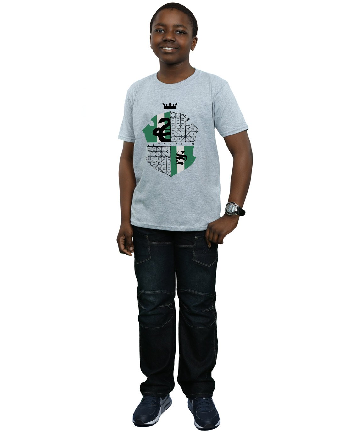 Harry-Potter-Jungen-Slytherin-Shield-T-Shirt